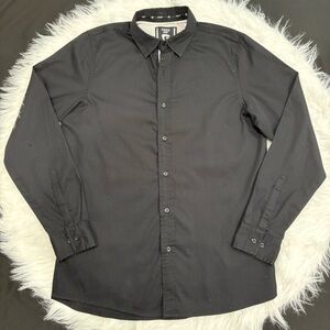 Fried Denim Men's Black Button-Up tshirt Size M